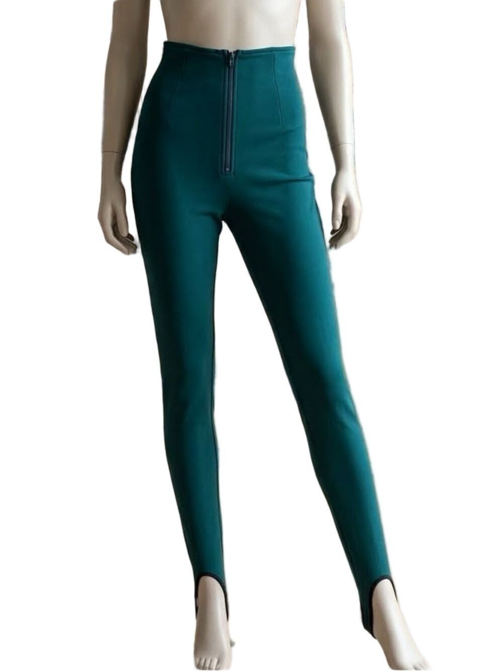 FERA SKIWEAR High-Waist Stirrup SKI Pants in Deep Teal VINTAGE 10 regular